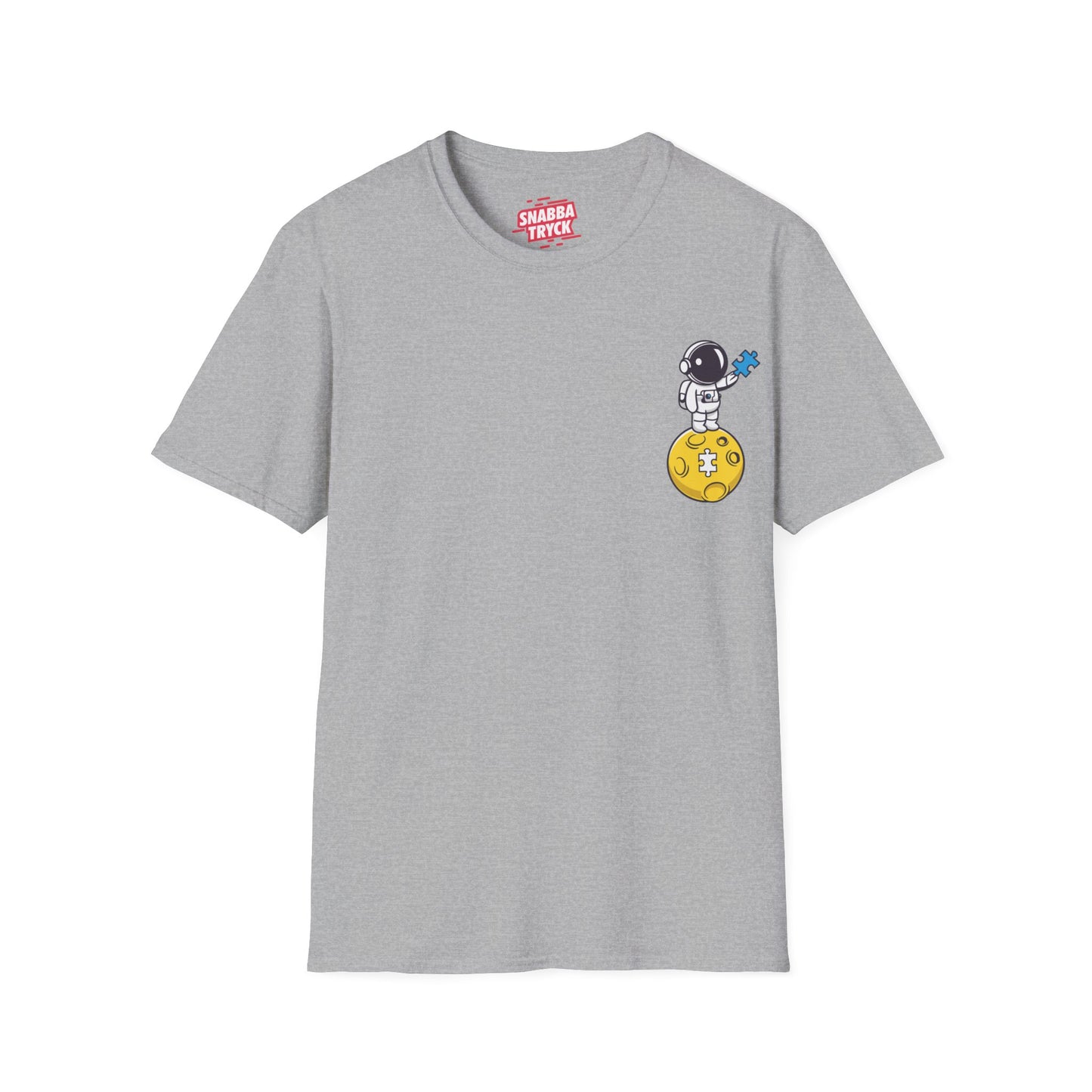 Astronaut Blå Pussel T-shirt